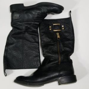 Tory Burch Leather Moto Boots